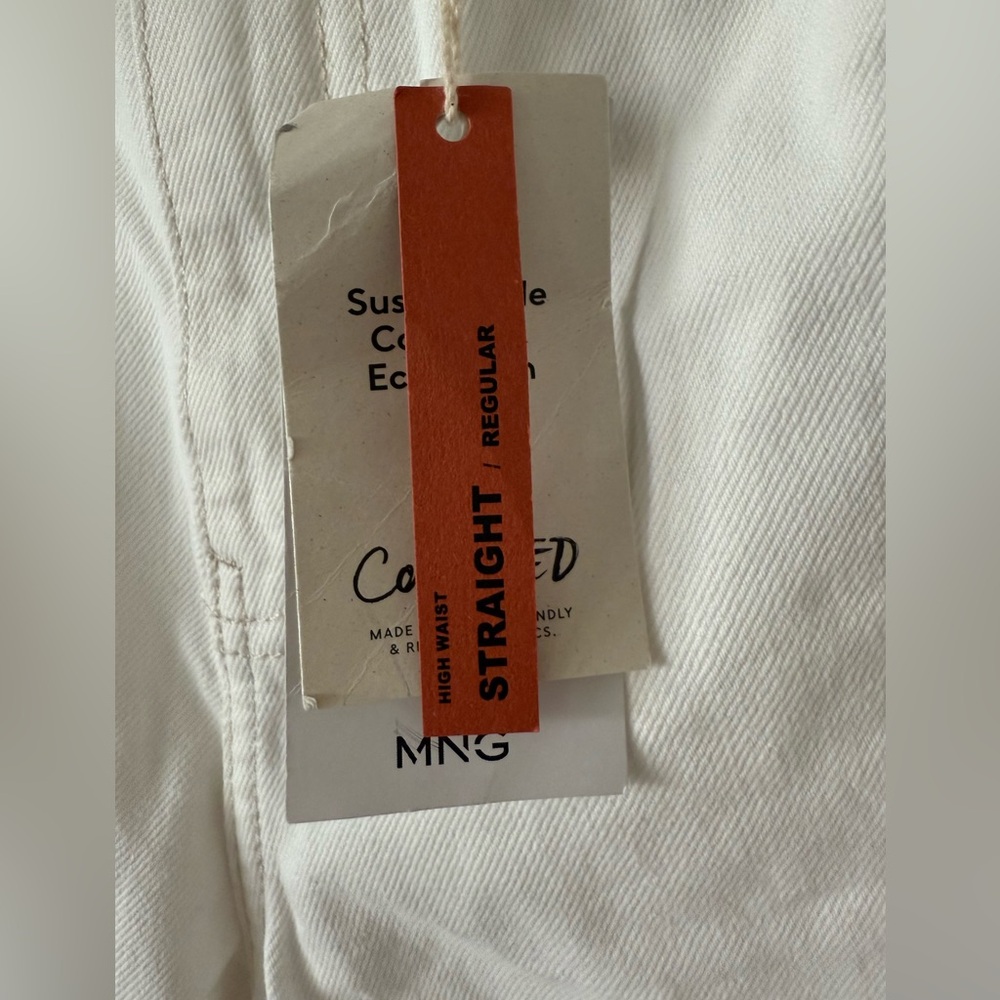 MANGO Miranda High Rise Straight Leg Ankle Slit - NEW w/ Tags - Size 2 - Picture 4 of 8